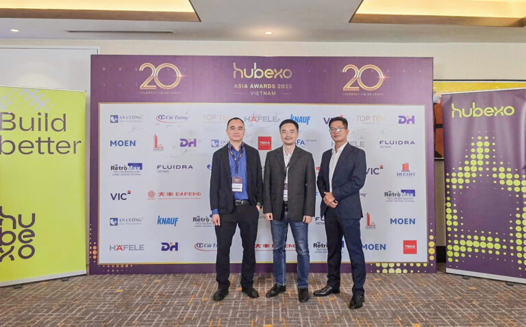 Goome vinh dự được xướng tên trong ” Top 10 Công ty kiến trúc hàng đầu 2025 ” tại Hubexo Asia Awards